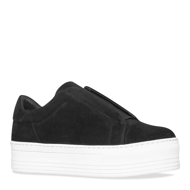 Black Aya Leather Trainers - BrandAlley