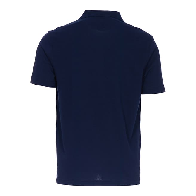 Navy Logo Cotton Pique Polo Shirt - BrandAlley