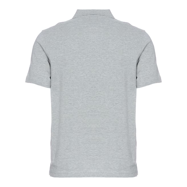 Grey Logo Cotton Pique Polo Shirt - BrandAlley