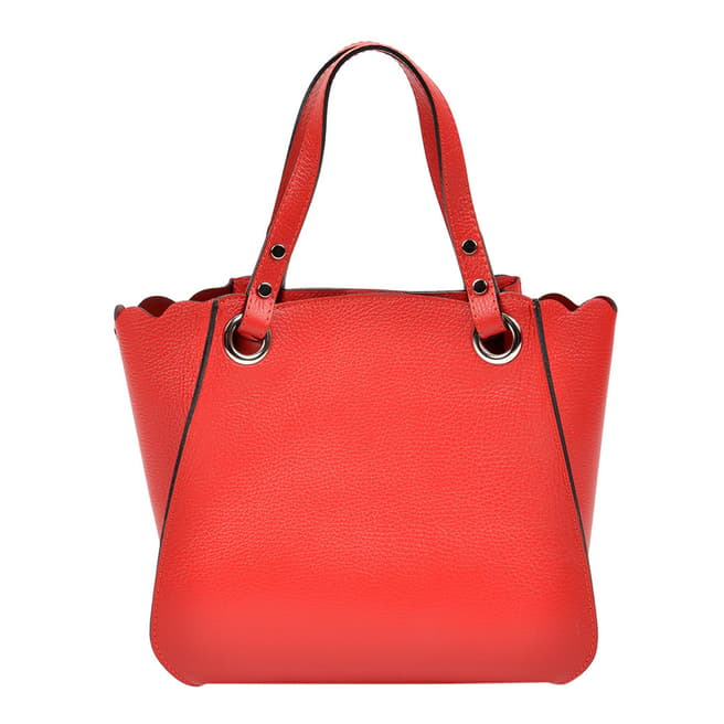 Red Leather Tote Bag - BrandAlley