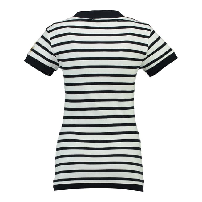 White/Navy Jessie Short Sleeve T-Shirt - BrandAlley