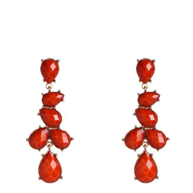 Coral Crystal Earrings - BrandAlley