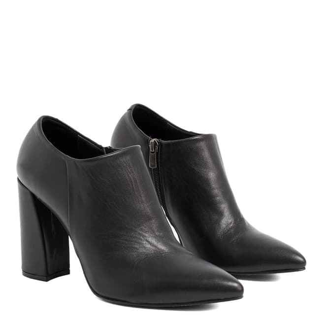 Black Empire Leather Heeled Boots - BrandAlley