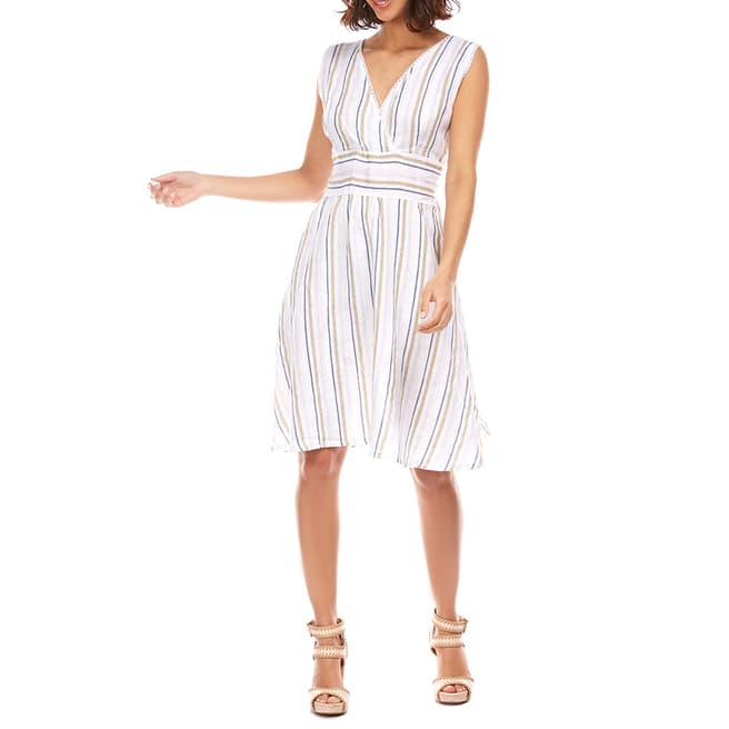 White Stripe Linen Dress - BrandAlley