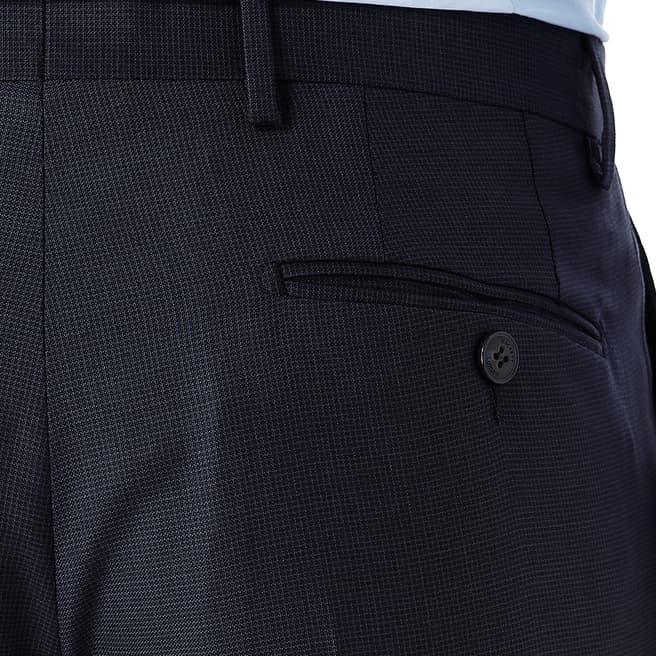 Navy Textured Slim Wool Suit - BrandAlley