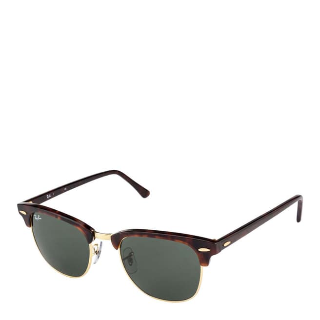 Womens Tortoise/Gold Clubmaster Sunglasses 49mm - BrandAlley