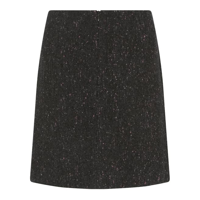 Charcoal Nepped Mini Skirt - BrandAlley