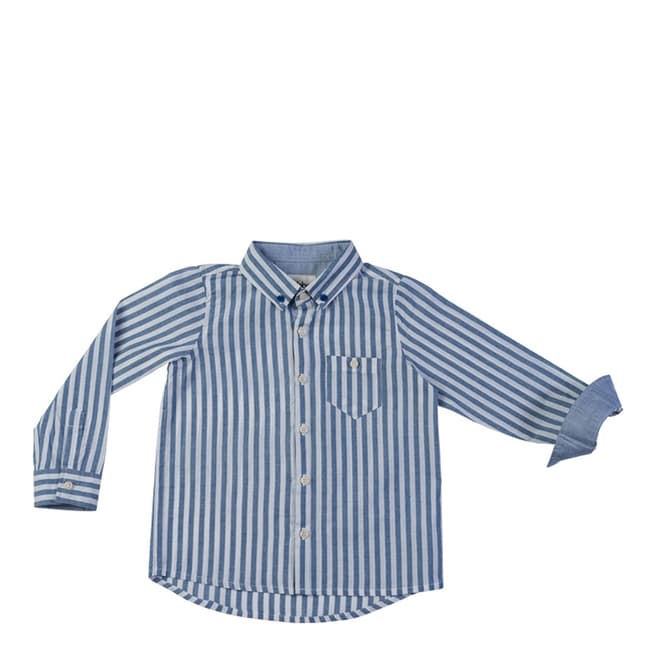Navy Folland Cotton Shirt - BrandAlley