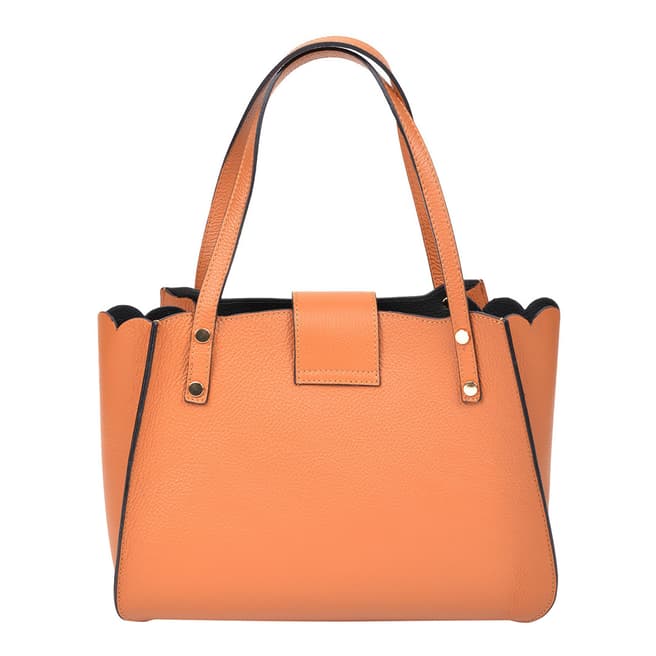 Cognac Leather Handbag - BrandAlley
