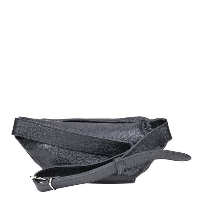 Black Leather Waist Bag - BrandAlley