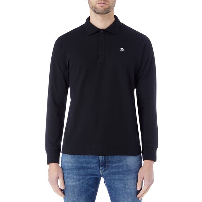 Black Weet Long Sleeve Polo Shirt - BrandAlley