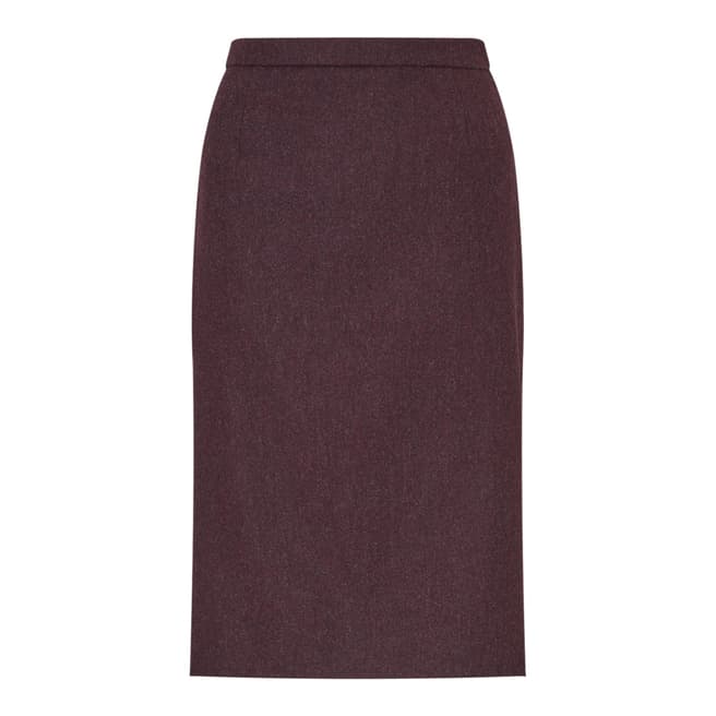 Burgundy Melange Tailored Pencil Skirt - BrandAlley