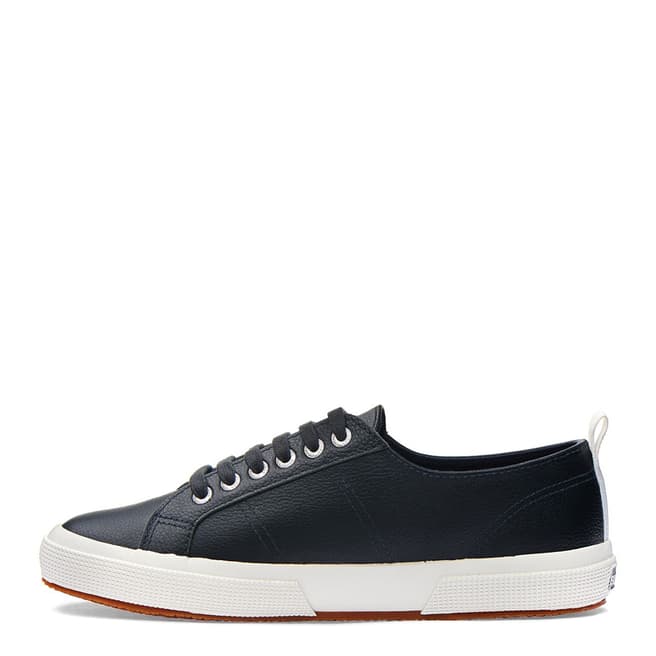 Navy 2750 Fglu Leather Trainer - BrandAlley