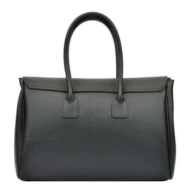 Black Leather Chain Tote Bag - BrandAlley