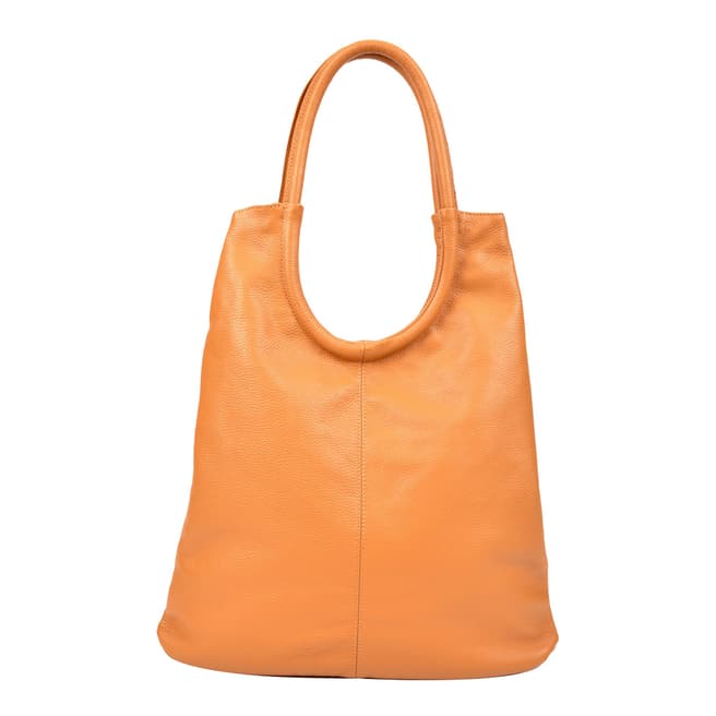Orange Leather Shoulder Bag - BrandAlley