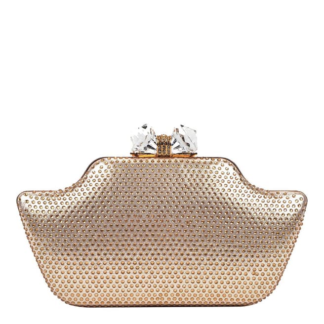 Gold Leather Clutch - BrandAlley