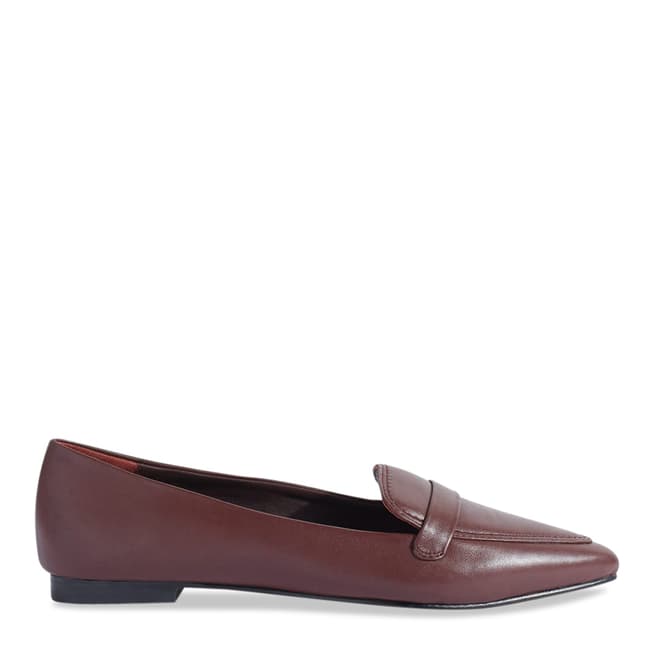 Deep Red Aya Pointed Flats - BrandAlley