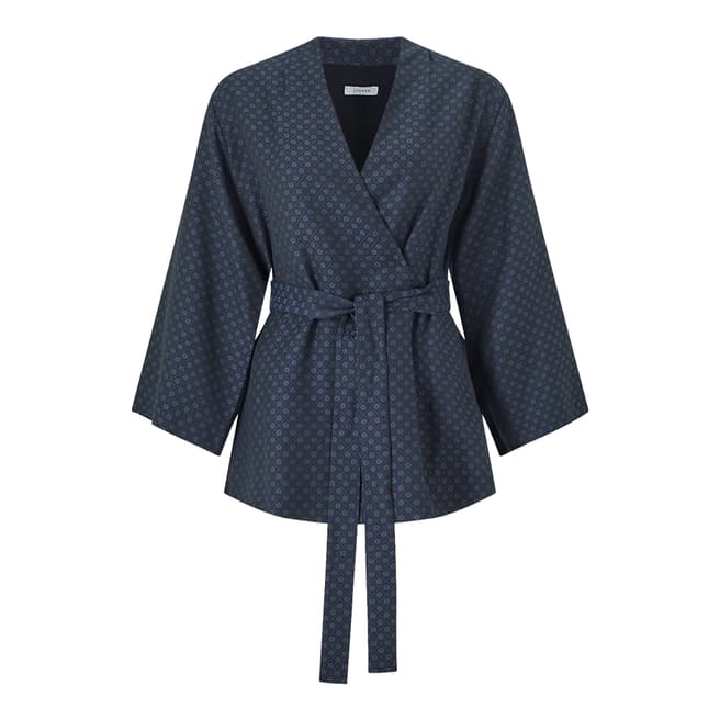Purple Tie Jacquard Kimono Jacket - BrandAlley