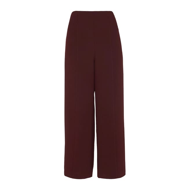 Red Flat Front Crop Trousers - BrandAlley