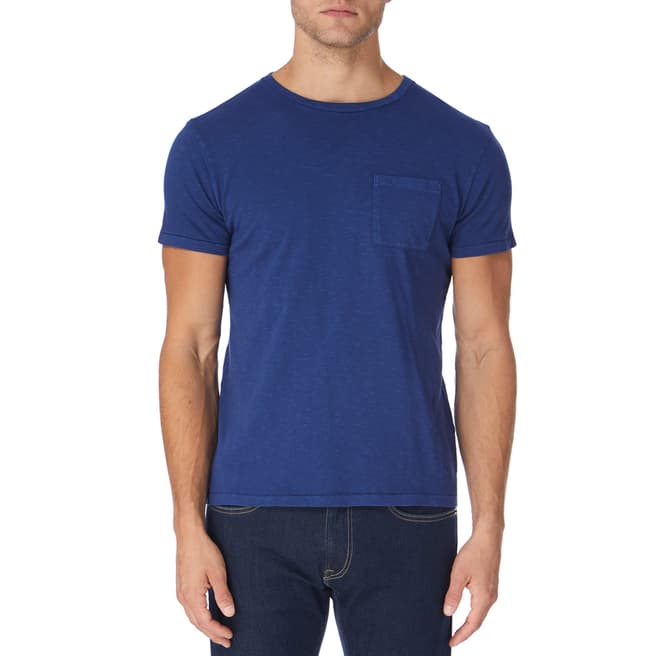 Blue Slub Cotton T-Shirt - BrandAlley