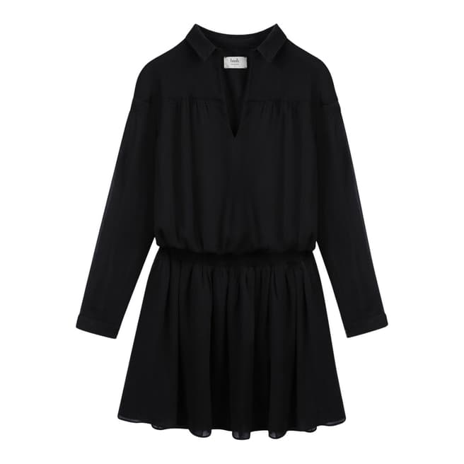 Black Cressida Shirred Dress - BrandAlley