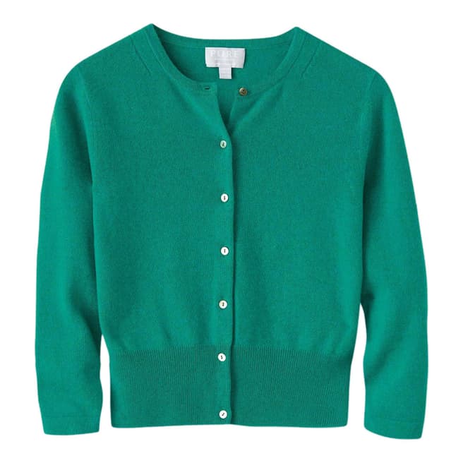 Green Cashmere Cropped Cardigan - BrandAlley