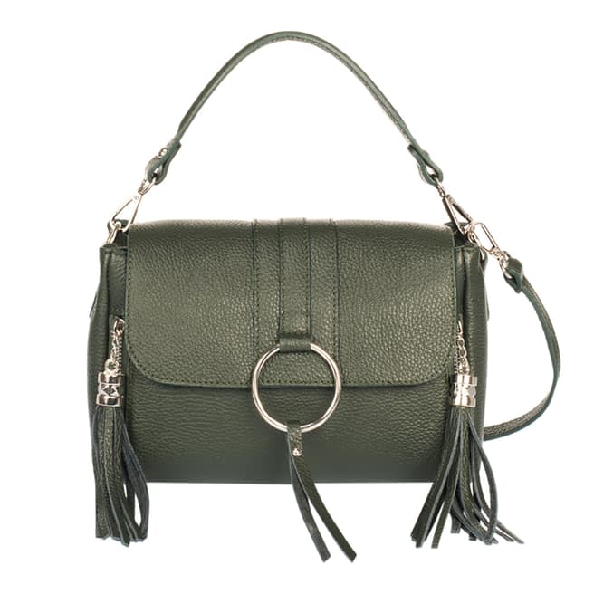 Green Leather Shoulder Bag - BrandAlley
