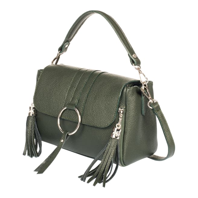 Green Leather Shoulder Bag - BrandAlley