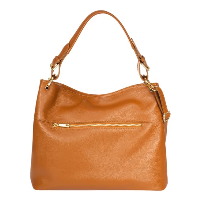 Tan Leather Top Handle Bag - BrandAlley