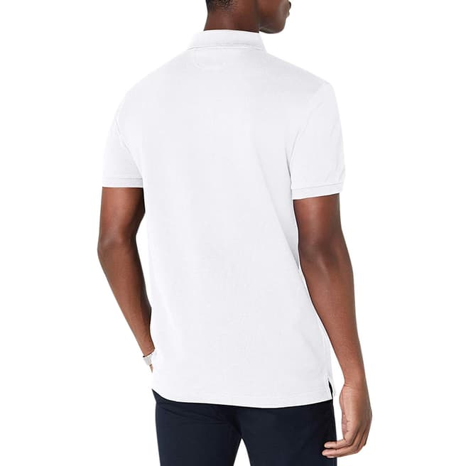 White Tailored Logo Cotton Polo Shirt - BrandAlley