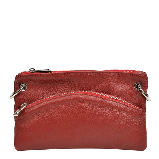 Red Leather Crossbody Bag - BrandAlley