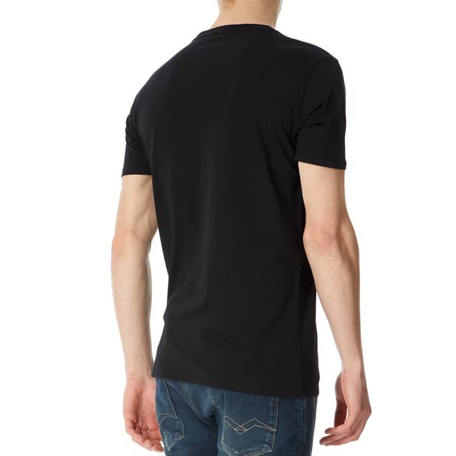 Black Graphic Jeans Logo T-Shirt - BrandAlley