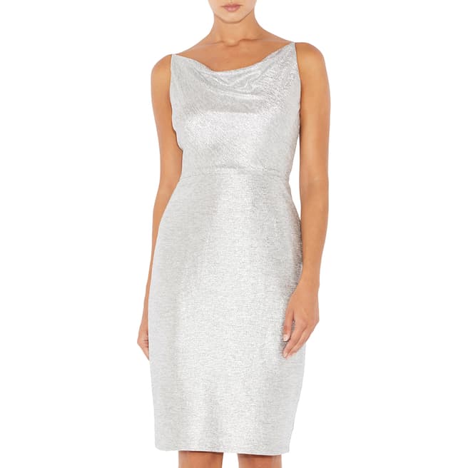 Silver Halter Short Dress - BrandAlley