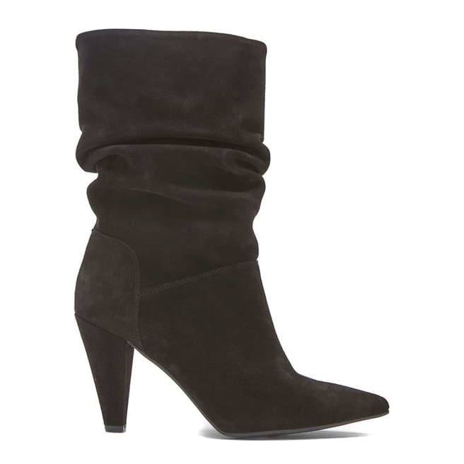 Harley Black Suede Slouch Boot - BrandAlley