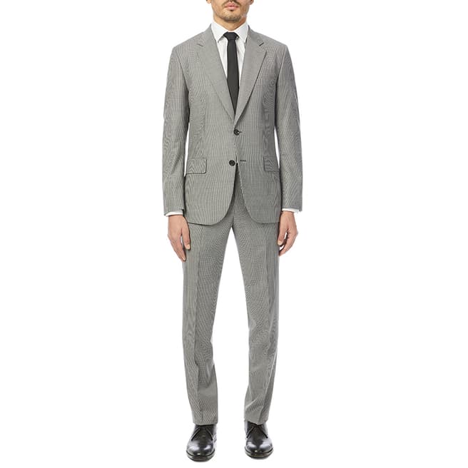 Light Grey Dogtooth Mayfair Wool Suit - BrandAlley