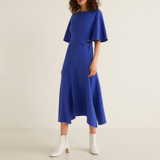 Vibrant Blue Belt Midi Dress - BrandAlley