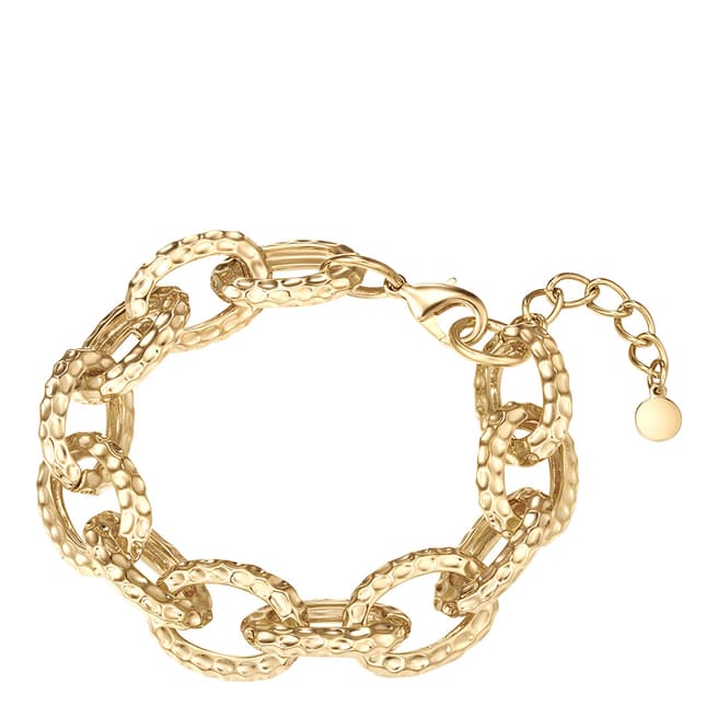 Gold Link Bracelet with Swarovski Crystals - BrandAlley