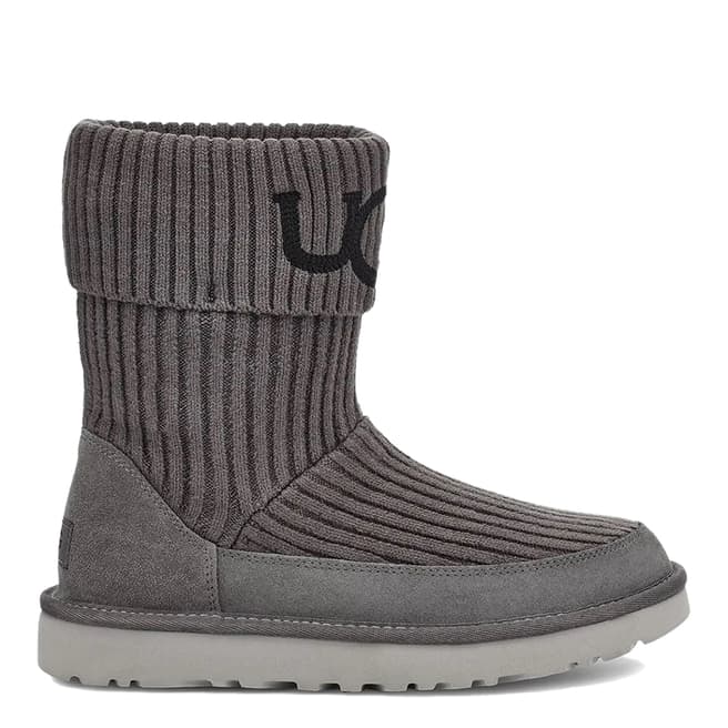 Charcoal Classic UGG Knit Boot - BrandAlley