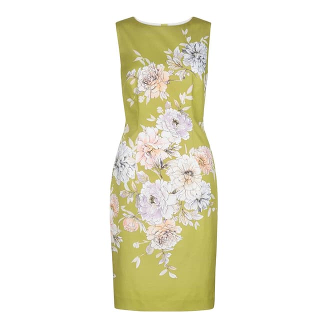 Chartreuse Floral Moira Dress - BrandAlley