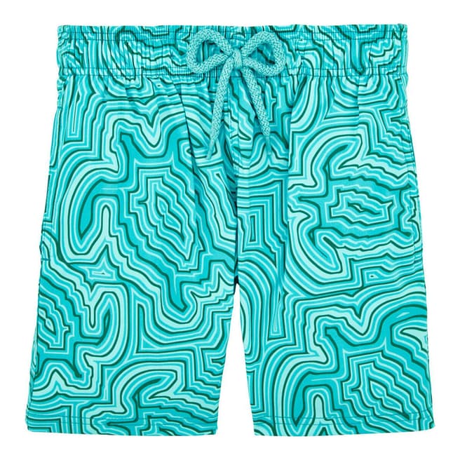 Boy's Blue Hypnotic Turtle Swim Shorts - BrandAlley