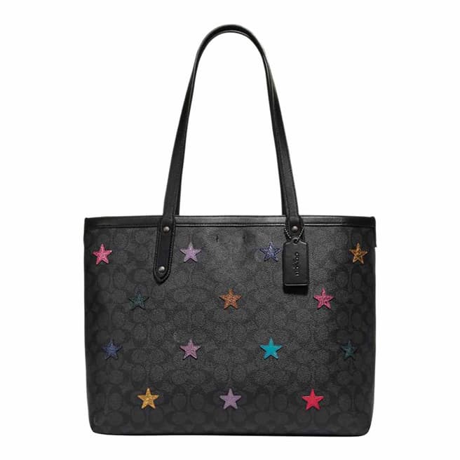 Charcoal Star Applique Tote - BrandAlley