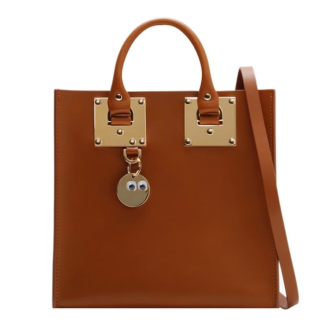 Brown Albion Leather Square Tote Bag - BrandAlley