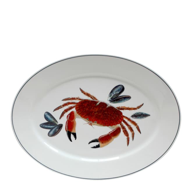 Large Crab Seaflower Oval Platter, 42cm - BrandAlley