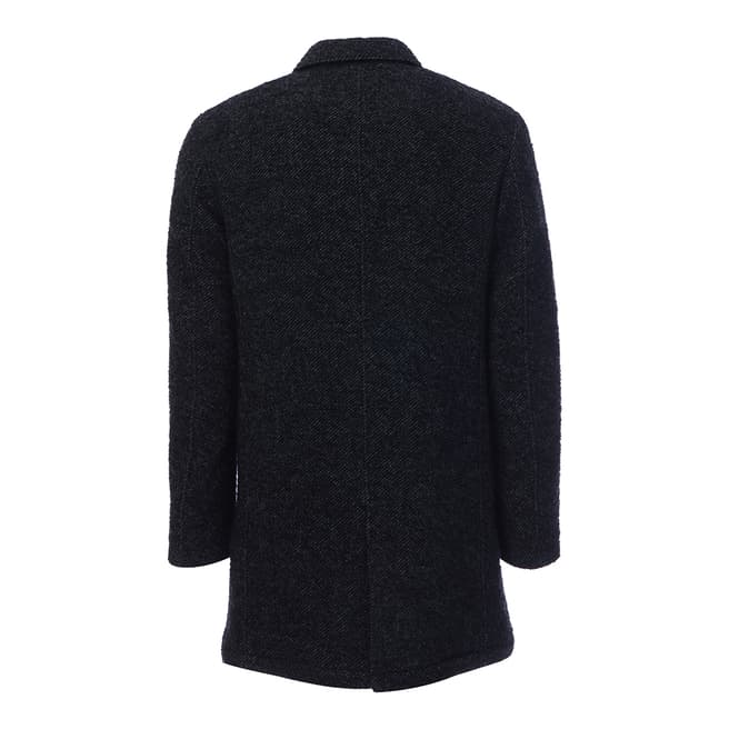 Black Usain Wool Blend Coat - BrandAlley