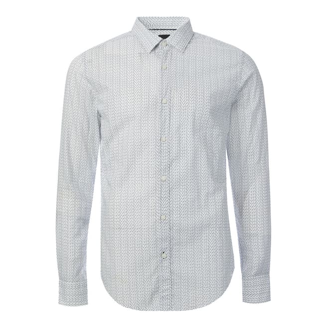 White Ronni Slim Cotton Shirt - BrandAlley