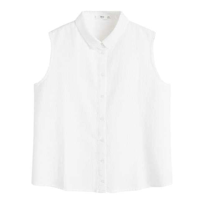 White Sleeveless Shirt - BrandAlley