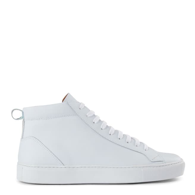 White Leather Holmes Sneakers - BrandAlley