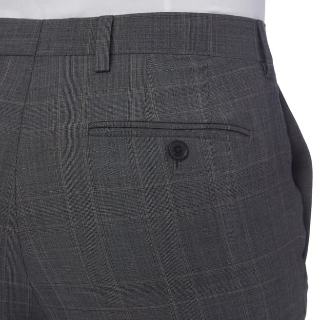 Grey Ravenna Check Slim Suit Trousers - BrandAlley