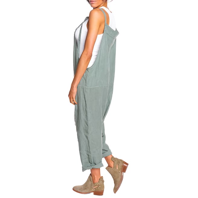 Green Magnole Linen Jumpsuit - BrandAlley