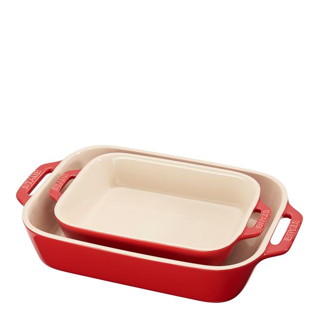 Set of 2 Cherry Rectangular Oven Dishes BrandAlley